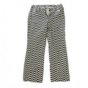 Ragged Jeans, 34, Black & White Striped, Women’s High-Rise Denim